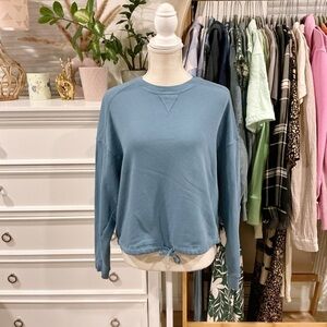 AMO | Army Fleece Crew Sweatshirt in Sky size Small